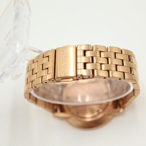 Nixon The Porter Rose Gold Tone 40mm Dress Watch 6" Bracelet with New Battery - Picture 11 of 12